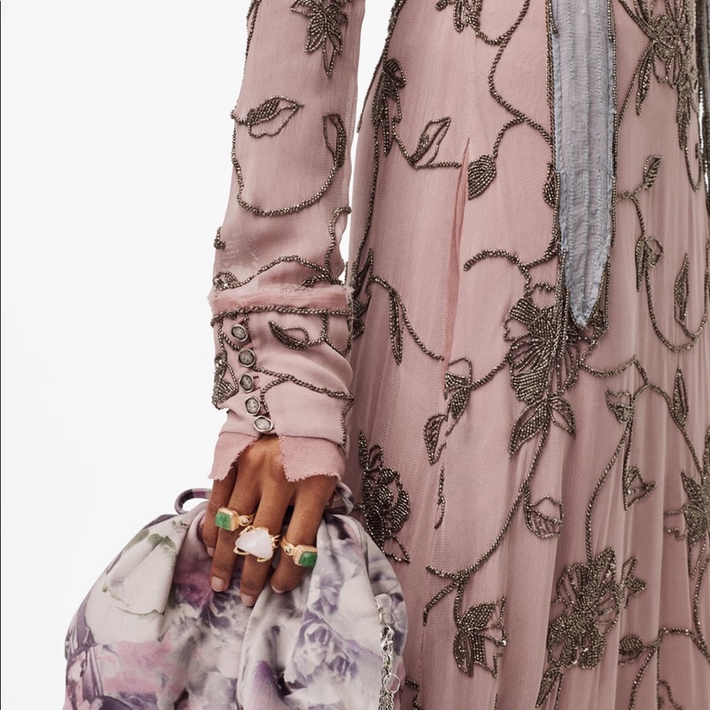 ZARA LIMITED EDITION LONG DRESS WITH APPLIQUÉS - Picture 10 of 16